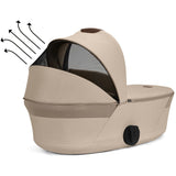 Cybex Almond Beige Balios S Lux Tpe Inklusiv Foldbar Cot