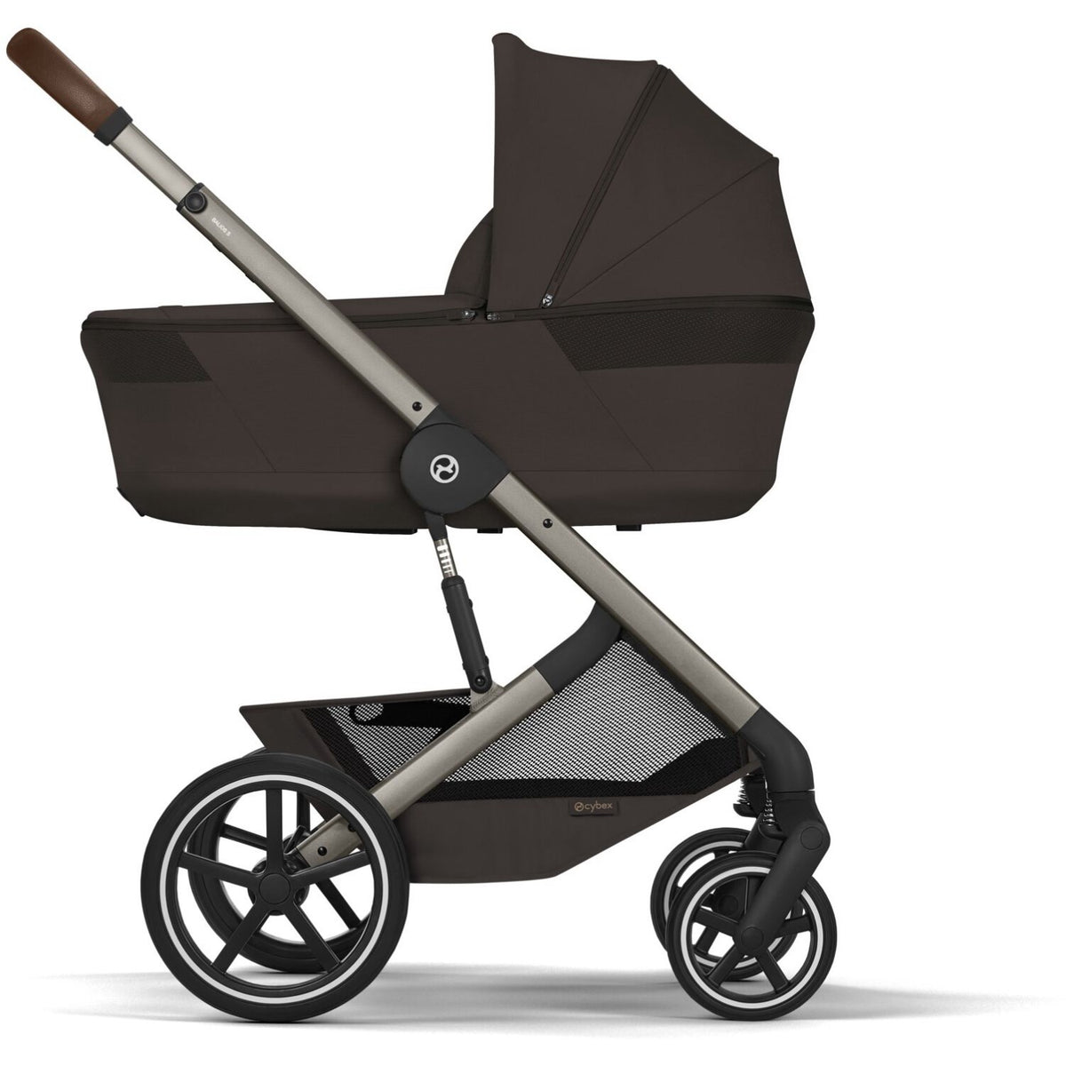 Cybex Chocolate Brown Balios S Lux Tpe Inklusiv Foldbar Cot
