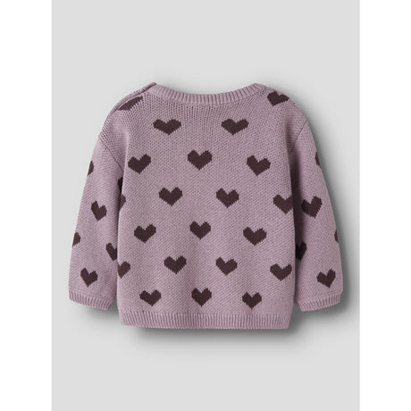 Name It Mauve Shadows Hearts In Catawba Grape Nbfoana Ls Strikk Eske