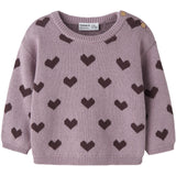 Name It Mauve Shadows Hearts In Catawba Grape Nbfoana Ls Strikk Eske