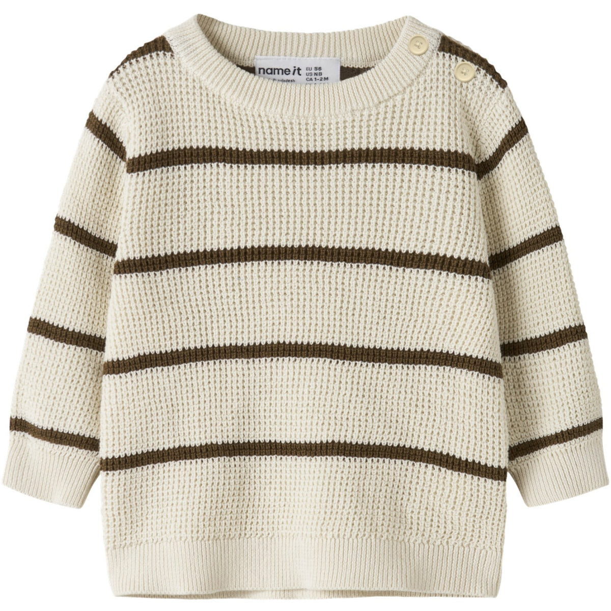 Name It Birch Sepia Nbmobob Ls Strikk