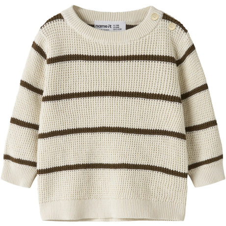 Name It Birch Sepia Nbmobob Ls Strikk
