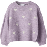 Name It Mauve Shadows Birch Hearts Nmfogusse Ls Strikk