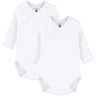 Petit Bateau Hvit Langermet Bodysuit 3-pakning