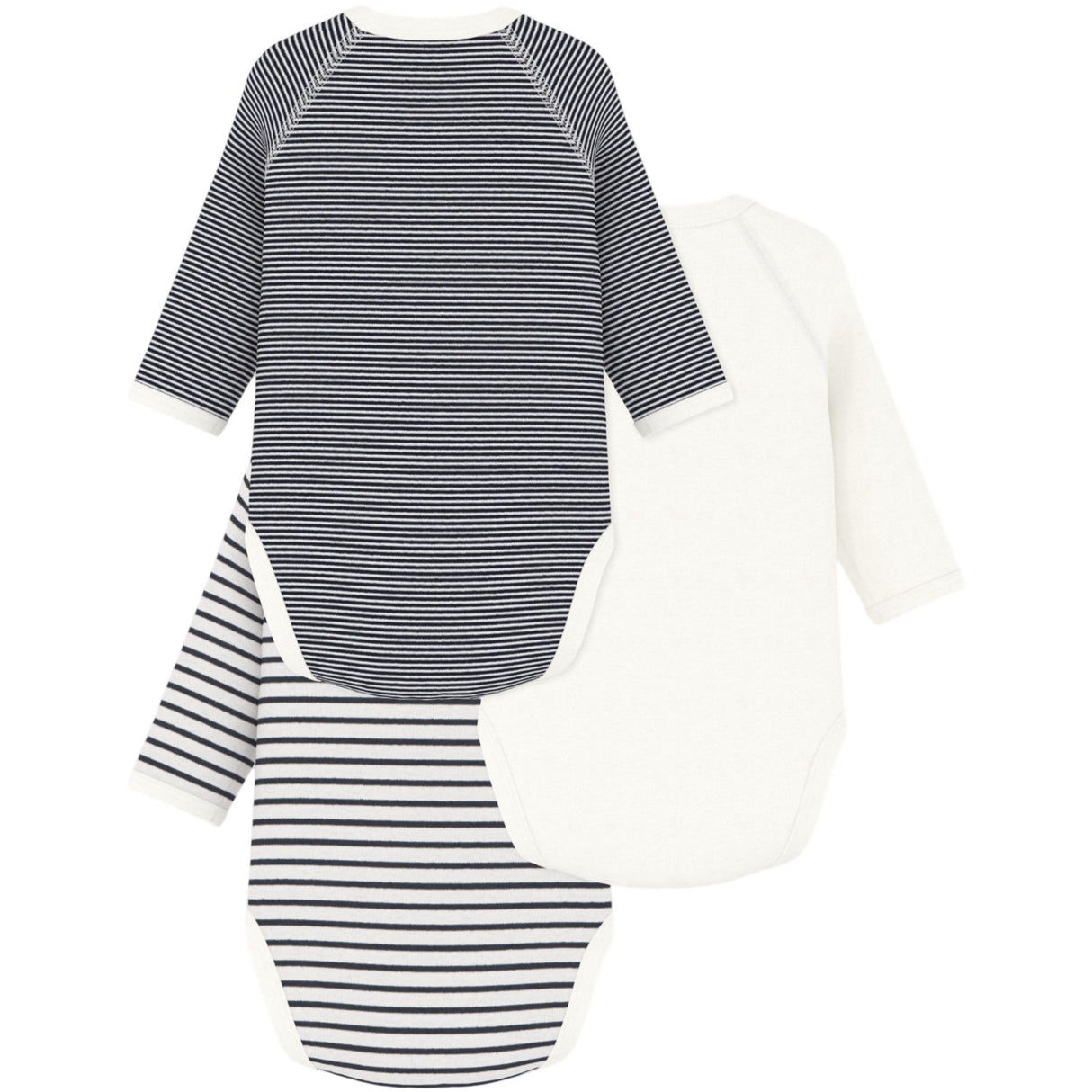 Petit Bateau Navy/White 3-pakning Body