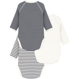 Petit Bateau Navy/White 3-pakning Body