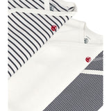 Petit Bateau Navy/White 3-pakning Body