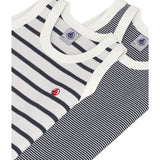 Petit Bateau Navy Stripe Undershirt 2-pakning