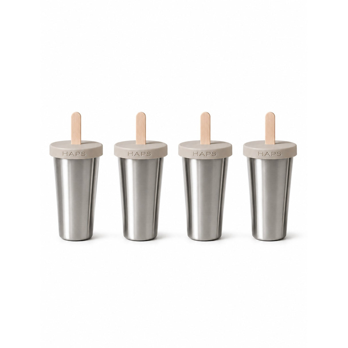 Haps Nordic Oyster Grey Ice Lolly Makers 4-Pakke