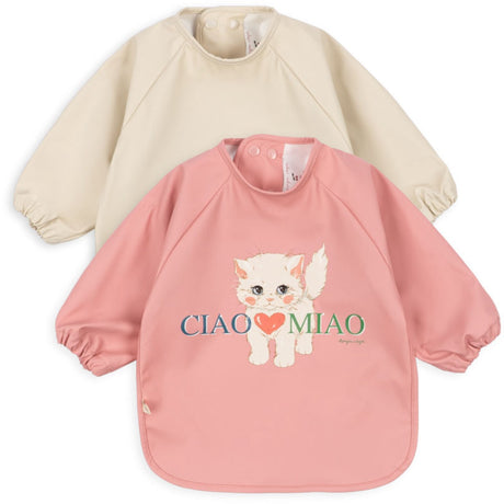 Konges Sløjd Ciao Miao 2 Pakke Dinner Smekke Med Ermer