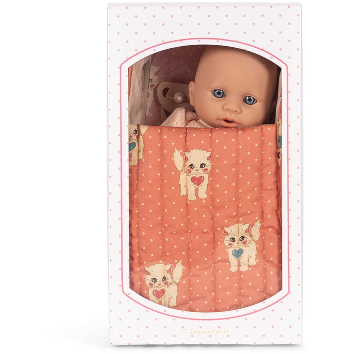 Konges Sløjd Ciao Miao Rose Cattie Baby Dukke Med Bæresele