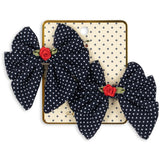 Konges Sløjd Dot Nuit 2 Pakke Rose Rouge Bue Hair Clip