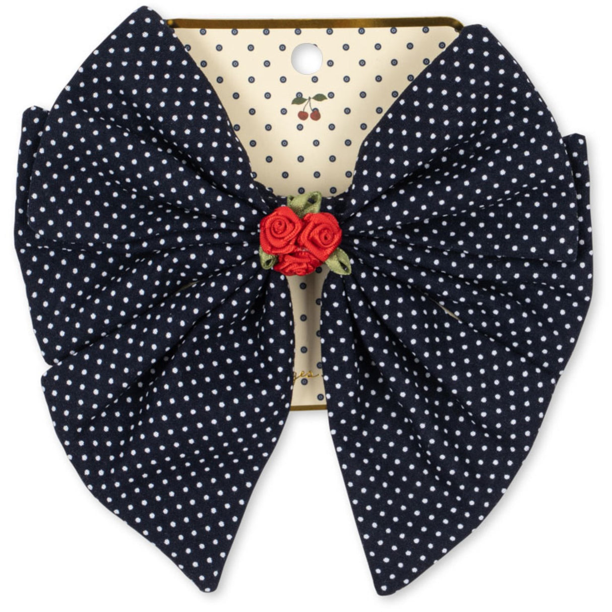 Konges Sløjd Dot Nuit Rose Rouge Bue Hair Clip