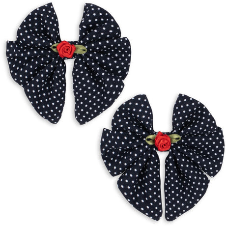 Konges Sløjd Dot Nuit 2 Pakke Rose Rouge Bue Hair Clip