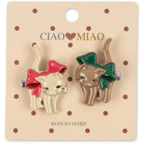 Konges Sløjd Bow Kitty 2 Pakke Kitten Hair Clip