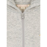 Konges Sløjd Grey Melange Lou Paljet Sweat Zip Hette Gots
