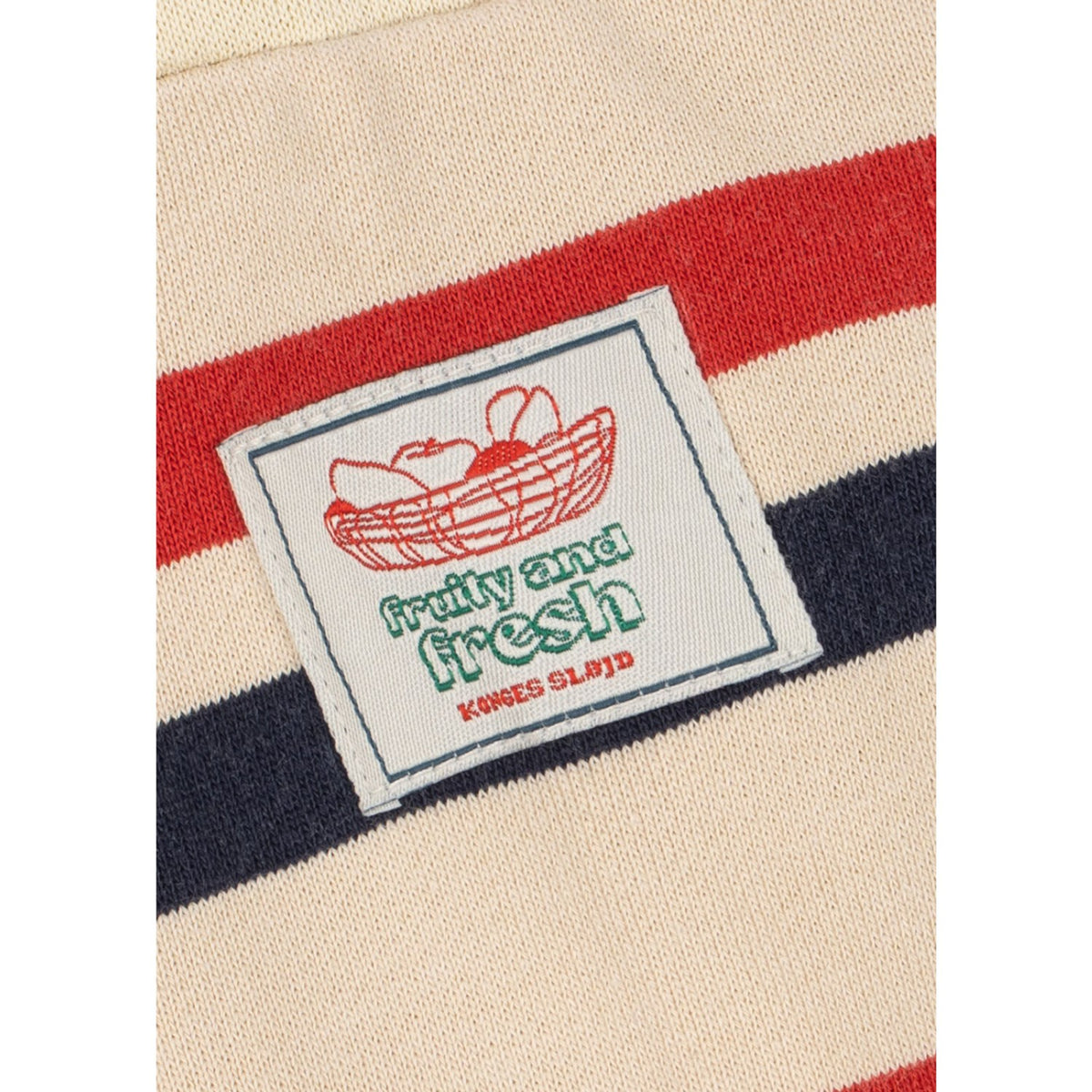 Konges Sløjd Tangerine Stripe Loupy Half Zip Sweat Gots