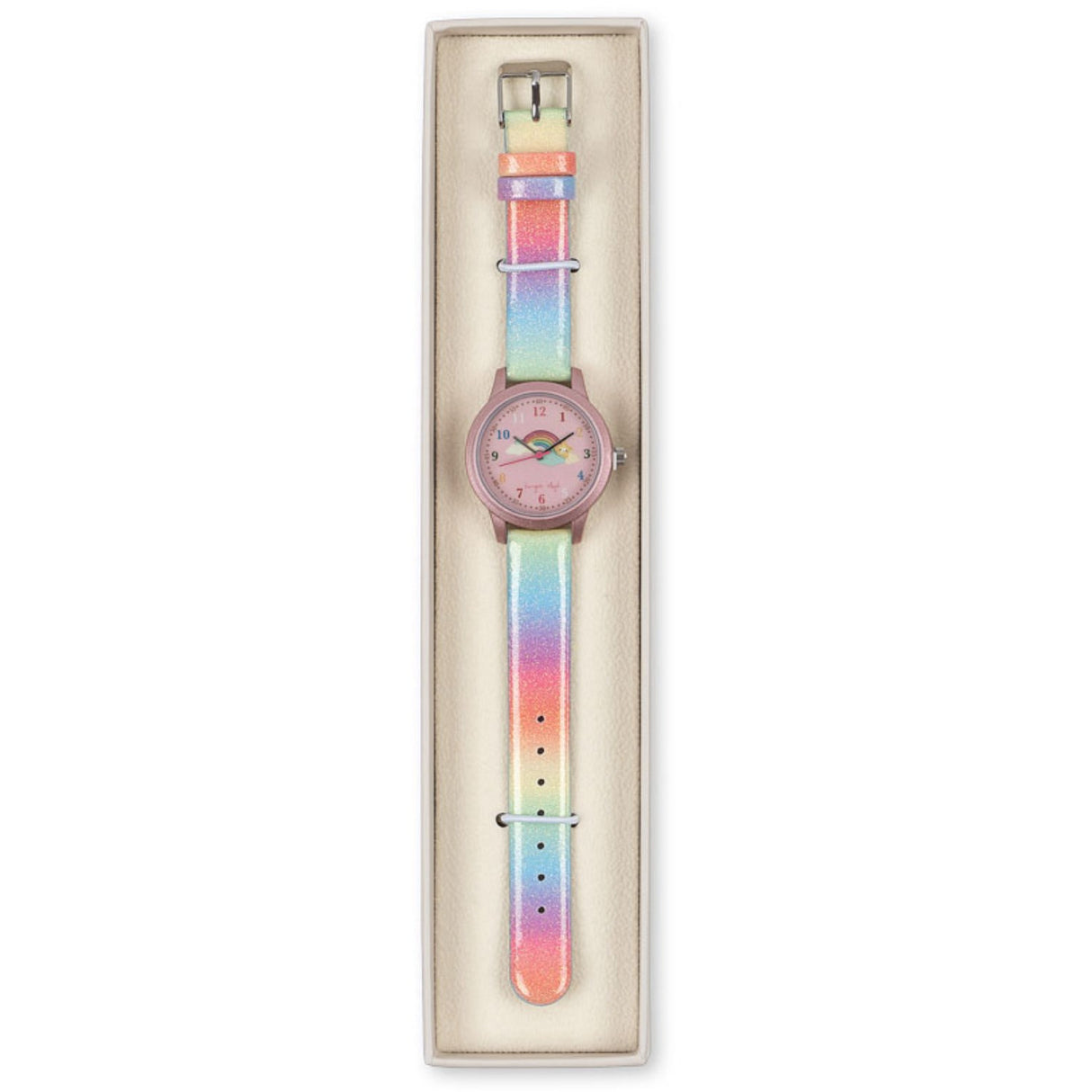 Konges Sløjd Rainbow Glitter Kids Klokke Rainbow