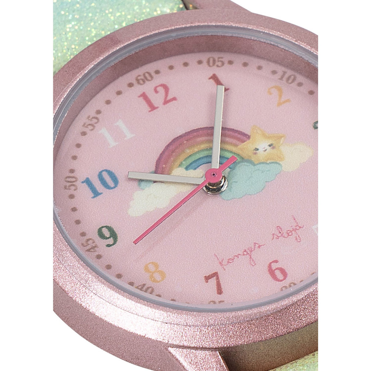 Konges Sløjd Rainbow Glitter Kids Klokke Rainbow