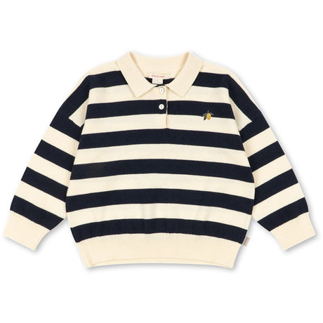 Konges Sløjd Navy Stripe Manis Strikk Polo
