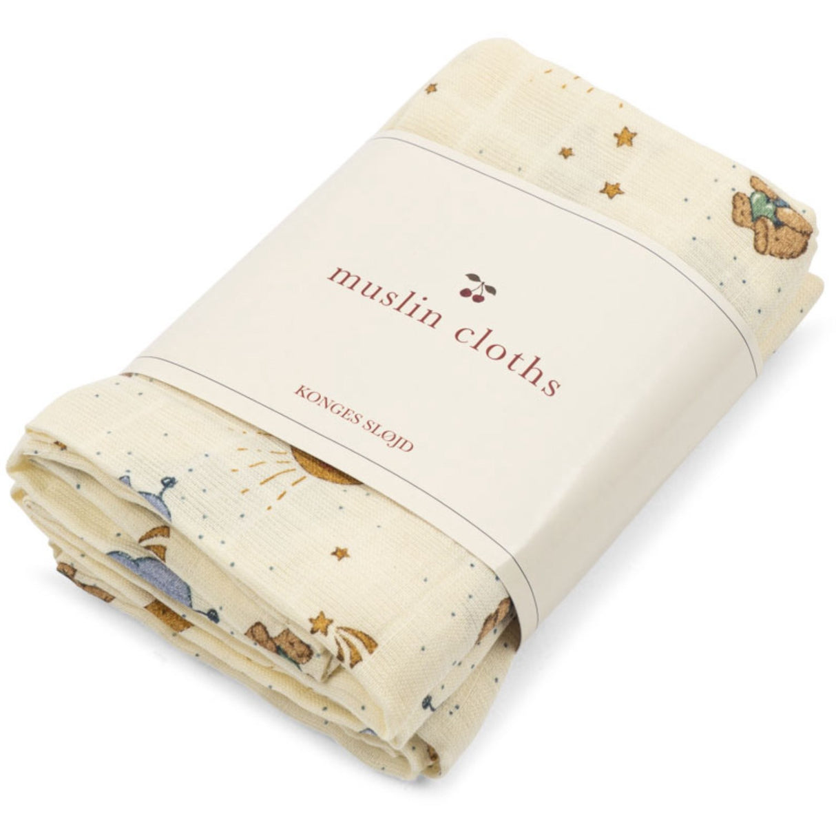 Konges Sløjd Cucciolo 3 Pakke Muslin Cloth Gots