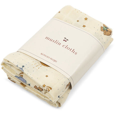 Konges Sløjd Cucciolo 3 Pakke Muslin Cloth Gots
