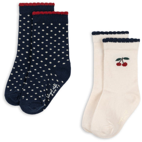 Konges Sløjd Cherry Mix 2 Pakke Cherry Dot Strømper