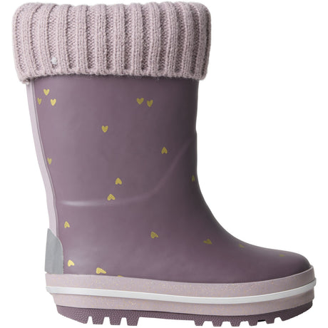 Name It Flint Gold Heart Nmfnoa Thermo Rubberboot Strikk Heart Noos