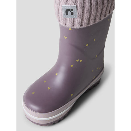 Name It Flint Gold Heart Nmfnoa Thermo Rubberboot Strikk Heart Noos