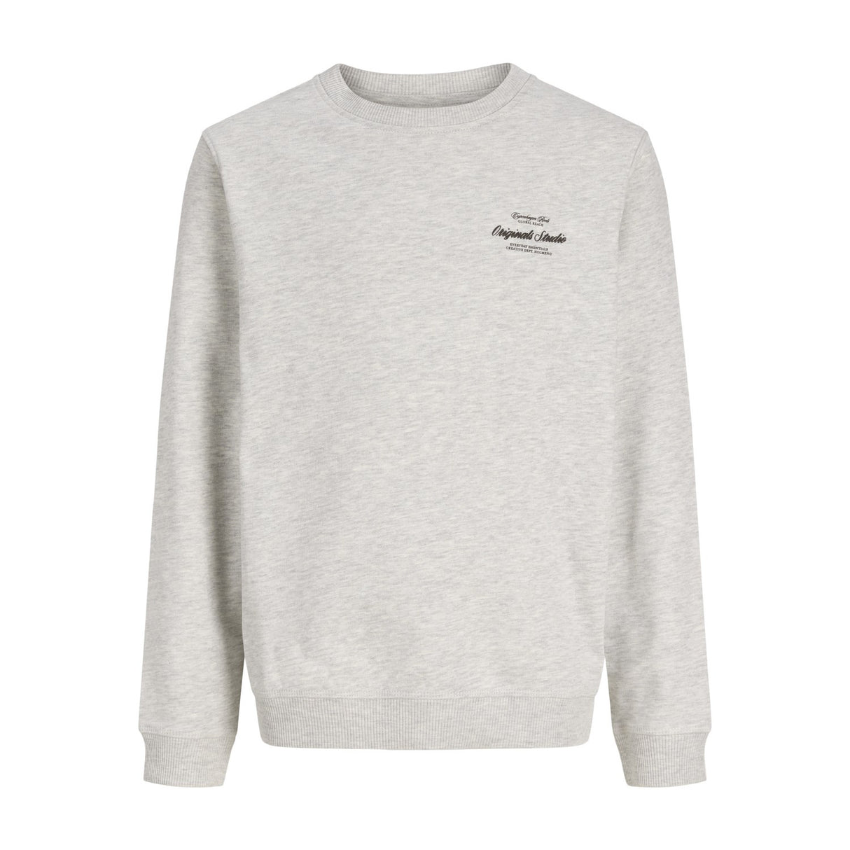 Jack & Jones Junior White Melange Jornorrebro Typo Back Sweat Cn Jnr