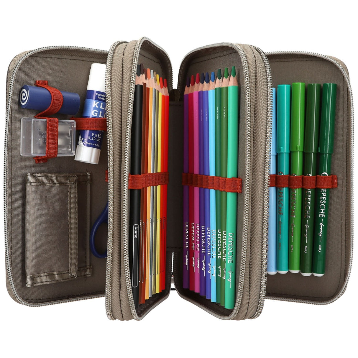 Dino World + Action New World Triple Pencil Case