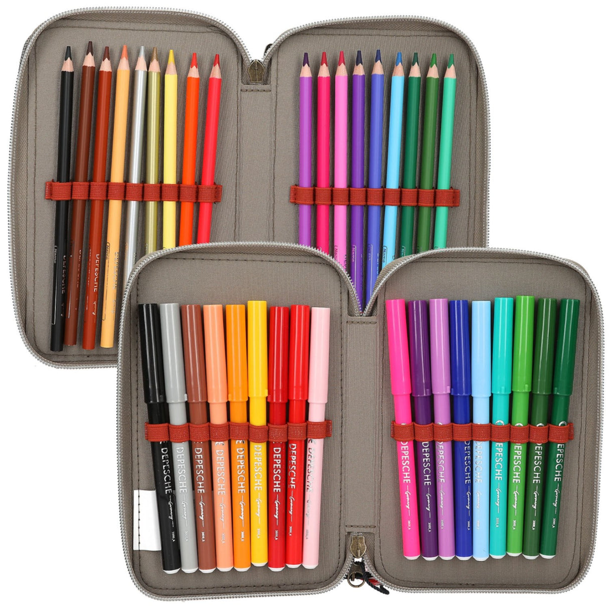 Dino World + Action New World Triple Pencil Case