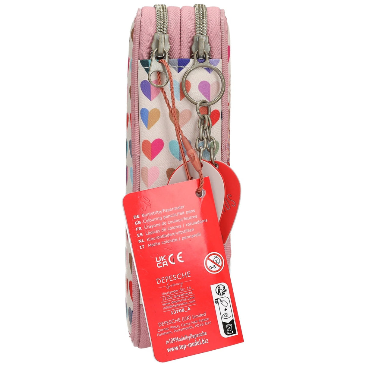 TOPModel Heart To Heart Dobbel Pencil Case