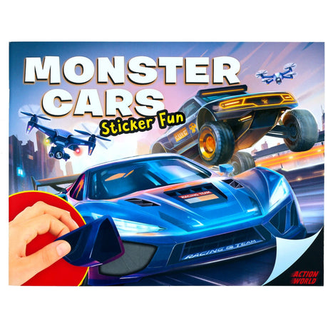 Dino World + Action Monster Cars Klistremerke Fun