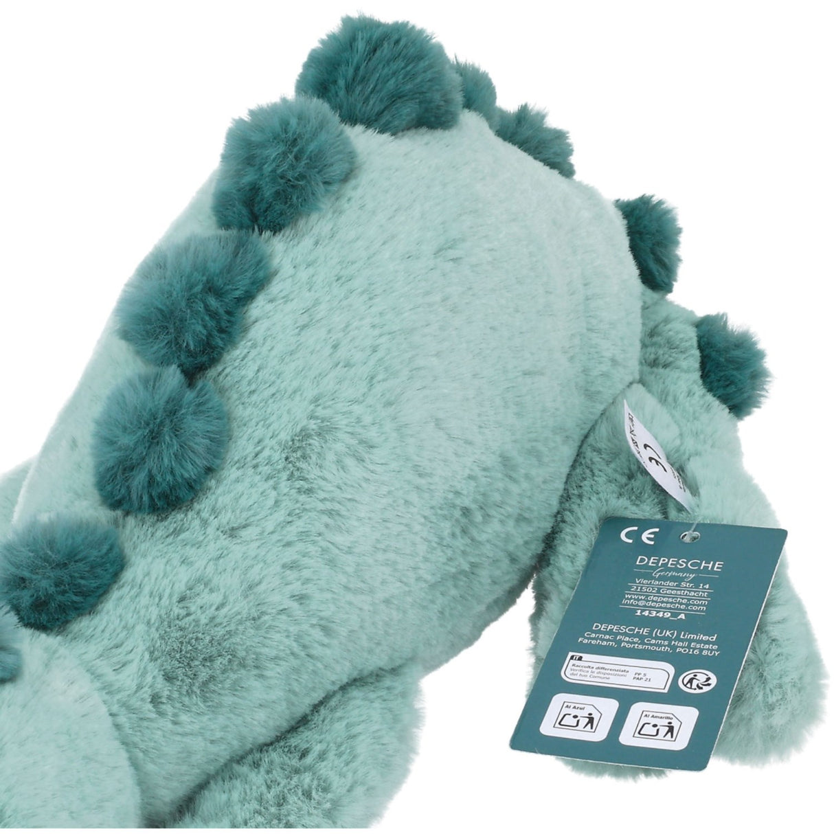 Dino World + Action Light Green Plys Dino Lying 50 Cm