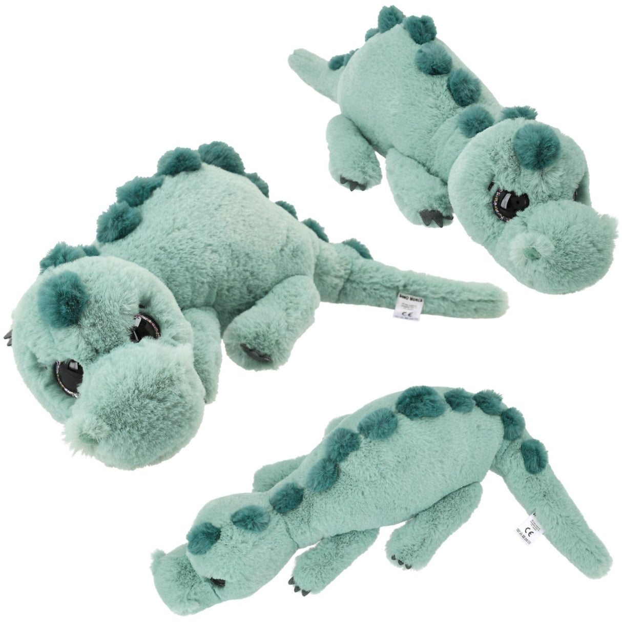 Dino World + Action Light Green Plys Dino Lying 50 Cm