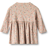 Wheat Grey Cloud Flowers Jersey Kjole L/S Emmy