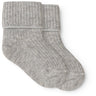 MarMar Light Grey Melange Newborn Strømper 2-pack Strømper