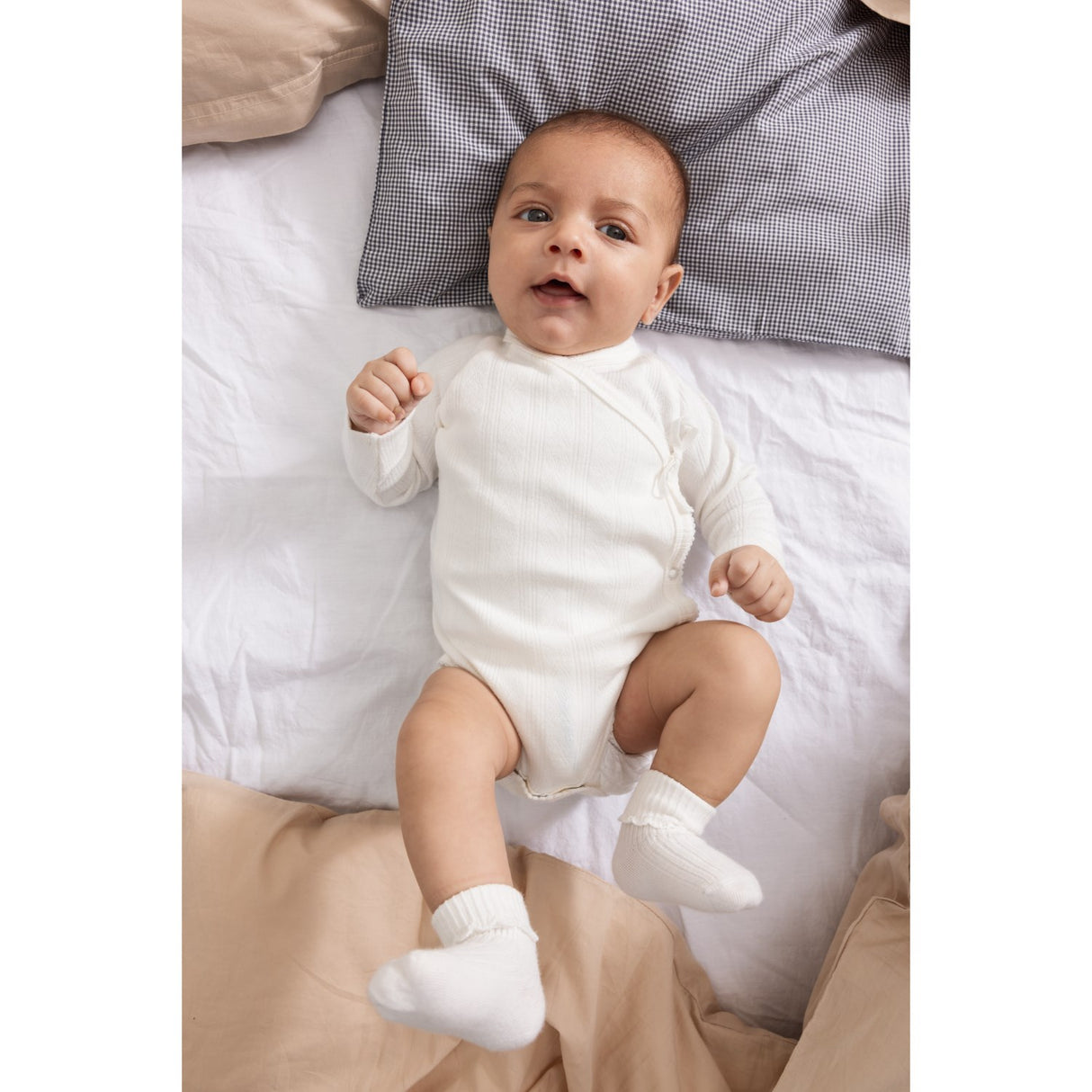 MarMar Gentle White Newborn Strømper Scallop 2-pack Strømper