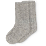 MarMar Light Grey Melange Newborn Strømper 2-pack Strømper