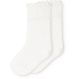MarMar Gentle White Newborn Strømper Scallop 2-pack Strømper