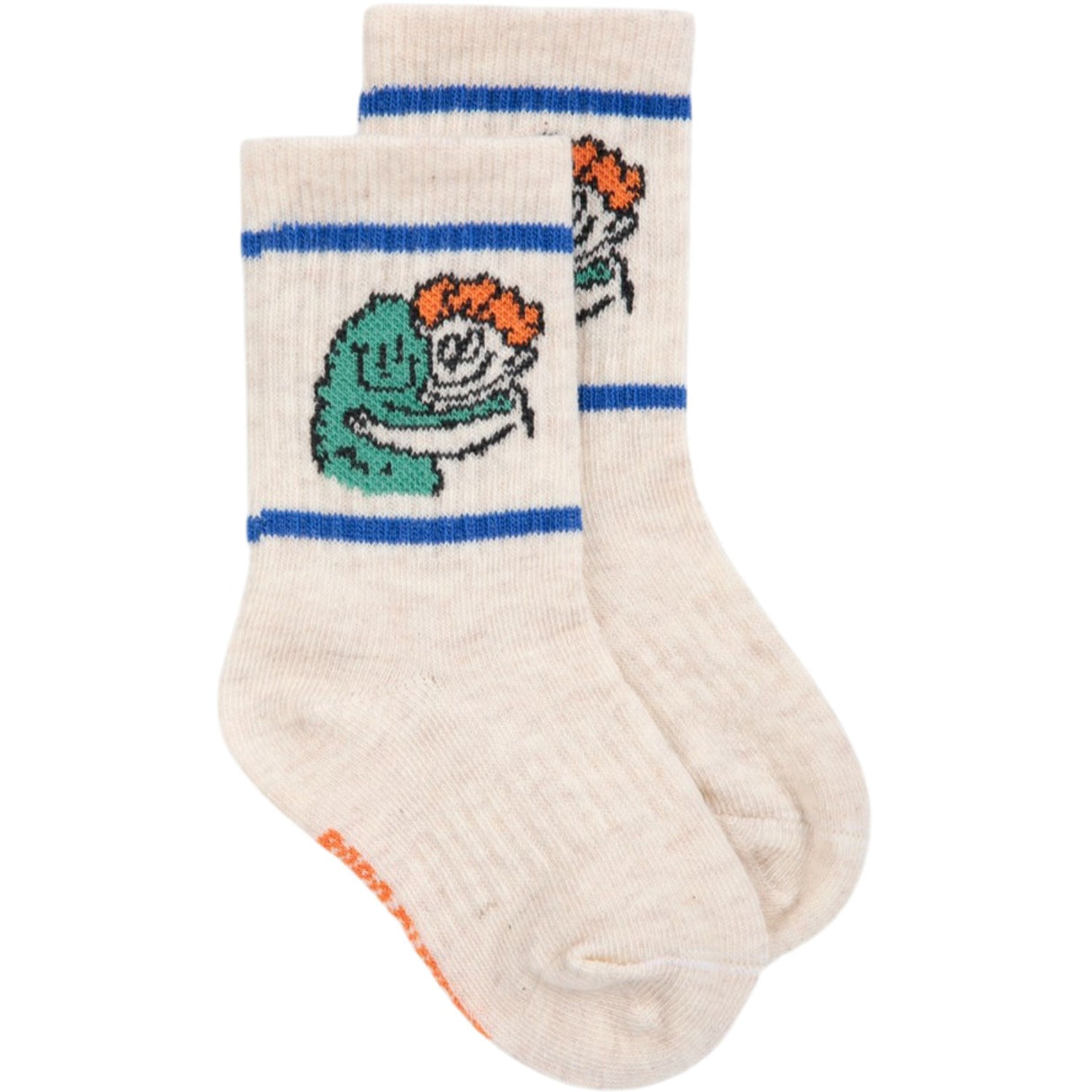 Bobo Choses Offwhite Hug Hairy Monster Kort Strømper