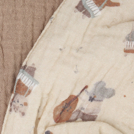 Pippi Mocha Meringue Smekke Muslin M/ Aop (2-Pack)