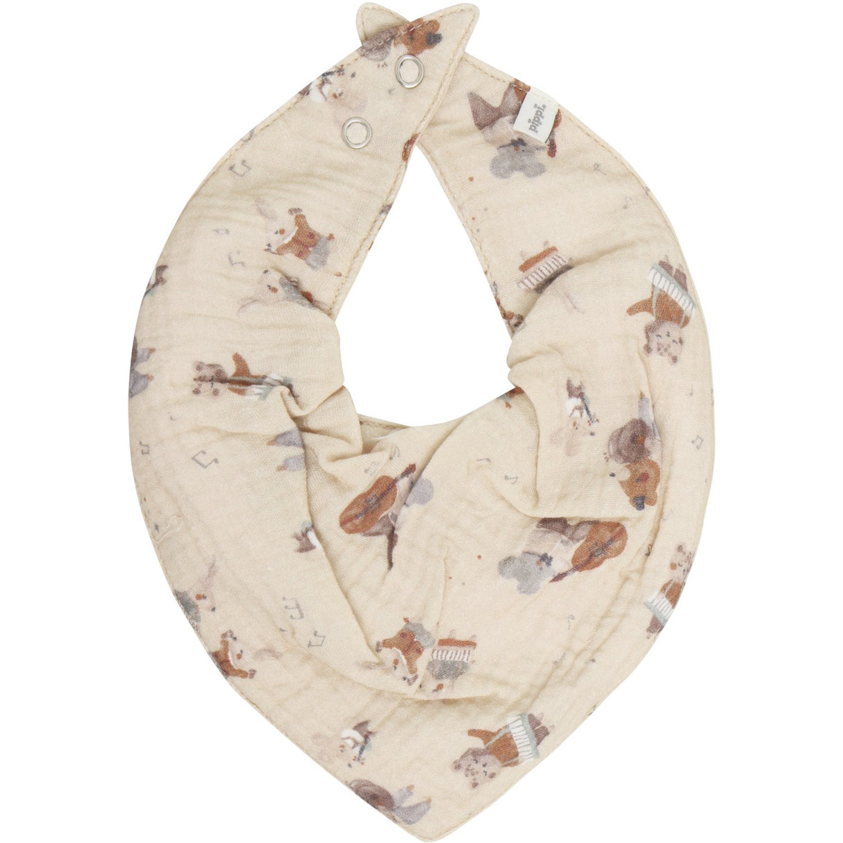 Pippi Mocha Meringue Smekke Muslin M/ Aop (2-Pack)