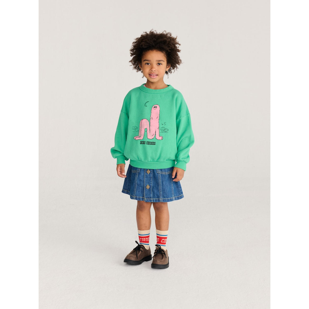 Bobo Choses Green Long Puff Collegegenser