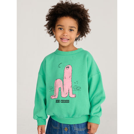 Bobo Choses Green Long Puff Collegegenser