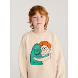 Bobo Choses Beige Hug Hairy Monster Collegegenser