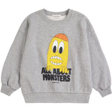 Bobo Choses Light Heather Grey Bigtooth Lemon Collegegenser