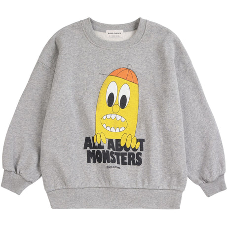 Bobo Choses Light Heather Grey Bigtooth Lemon Collegegenser