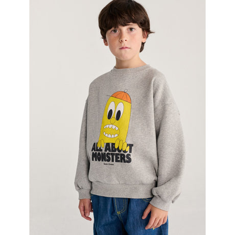 Bobo Choses Light Heather Grey Bigtooth Lemon Collegegenser